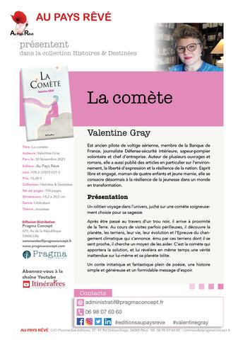 couverture "La Comète", de Valentine Gray
